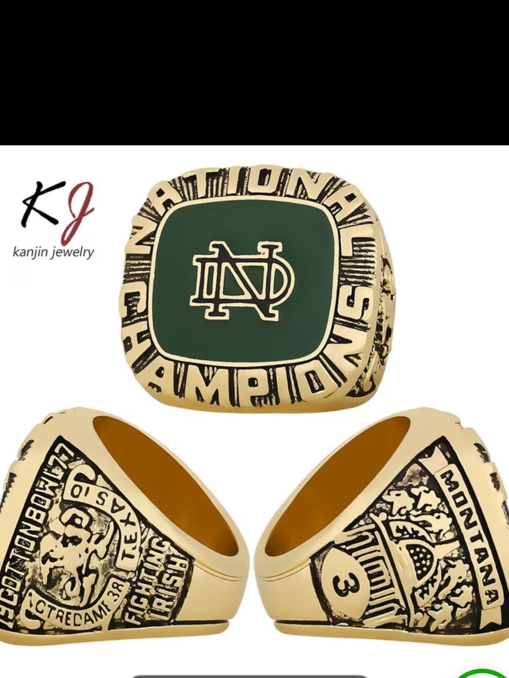 Notre Dame Football Championship Ring
